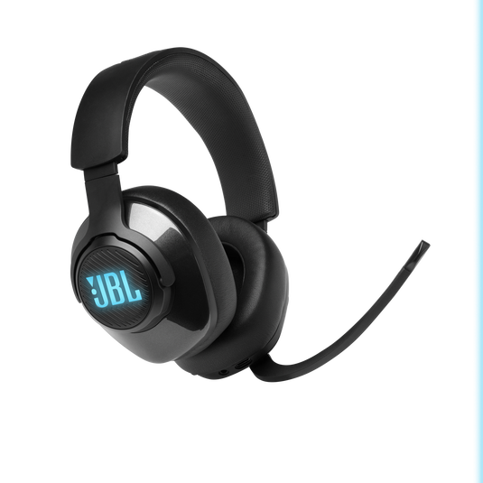 JBL Quantum 400 - Black - USB over-ear PC gaming headset with game-chat dial - Detailshot 1 image number null